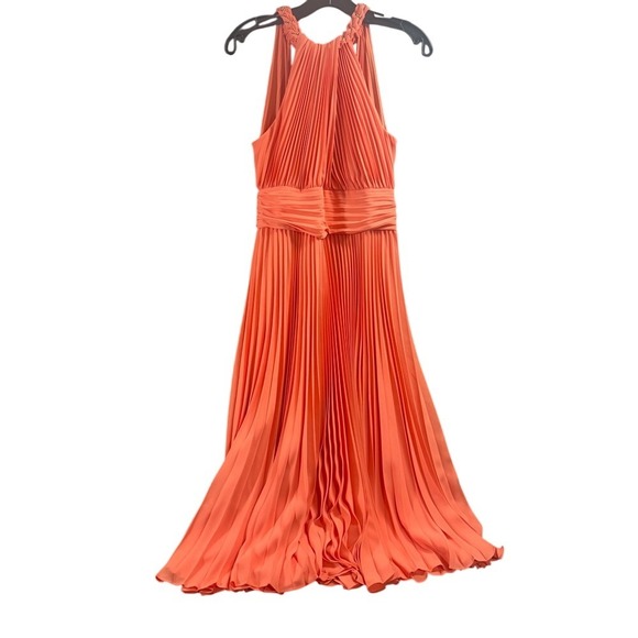 Ungaro NWT Amanda Pleated Midi Dress in Petal Pink/Peach Size Small‎ MSRP $795 - Picture 4 of 7